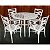 Conjunto de Mesa com 4 Cadeiras Jardim Alumínio Fundido Modelo Liz - Imagem 4