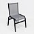 Cadeira Jantar Lótus sem Braço de Tela Sling Cinza e Alumínio Preto Fosco - Imagem 4