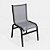 Cadeira Jantar Lótus sem Braço de Tela Sling Cinza e Alumínio Preto Fosco - Imagem 1