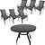 Jogo de Mesa 1,40m Ripada Alumínio com 6 Cadeiras Lótus - Imagem 1