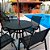 Conjunto de mesa Lótus Mesa Ripada com 4 Poltronas e Ombrelone - Imagem 3