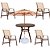 Conjunto Lótus Com Mesa Ripada 1,00m + 4 Cadeiras + Ombrelone - Imagem 1