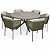 Conjunto de Mesa Maragogi com 6 Poltronas em Corda Náutica e Alumínio - Imagem 1
