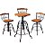 Mesa Bistrô tampo 50 Cm com 3 Banquetas Reguláveis - Imagem 1