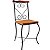conjunto de mesa 90X90 com 4 cadeiras ferro e madeira - Imagem 6