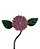 Suporte Para Papel Toalha Em Ferro Com Flor Rosa Em Madeira - Imagem 2