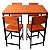 Mesa 120x80 Com 4 Cadeiras Ferro Madeira Industrial Para Comercios - Imagem 5
