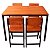 Mesa 120x80 Com 4 Cadeiras Ferro Madeira Industrial Para Comercios - Imagem 4