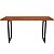 Mesa 160x80 Madeira Angelim Nobre Pés Metalon Luxo - Imagem 1