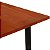 Mesa 160x80 Madeira Angelim Nobre Pés Metalon Luxo - Imagem 5