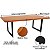 Mesa Em Madeira Teca 180x90 cm Para Areá Goumerte Pés de Ferro - Imagem 1