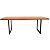 Mesa Em Madeira Teca 180x90 cm Para Areá Goumerte Pés de Ferro - Imagem 6