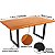 Mesa Madeira Maciça Estilo Industrial 150x90 Cm Teca Imperdivel - Imagem 1