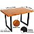 Mesa 120x80 Madeira Maciça Teca Pés Metalon Cozinha Oferta - Imagem 1