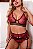 CONJUNTO SENSUAL SEM BOJO TODO EM RENDA TRANSPARENTE (CINTA LIGA E VENDA) Jeany - Imagem 1