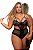 Body Feminino Rendado Coleguinha + Mascara Dormir Plus Size - Imagem 1