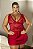 Camisola plus size com renda trabalhada e Cetim Vermelho 4016 Garota Veneno - Imagem 5