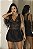 Camisola plus size com renda trabalhada e Cetim Cor Preta 4016 Garota Veneno - Imagem 4