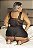 Camisola plus size com renda trabalhada e Cetim Cor Preta 4016 Garota Veneno - Imagem 7