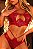 Conjunto Vermelho de Cirre Com Cropped + Calcinha - Sabrina - Imagem 5