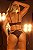 Conjunto Preto de Cirre Com Cropped + Calcinha - Sabrina - Imagem 4