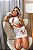 Conjunto Noiva Sexy Véu Da Paixão Com Calcinha Vestido Luvas E Véu - Imagem 4