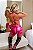Conjunto Docinho Sexy Rosa Pink Com Calcinha Top E Saia com Abertura - Imagem 5
