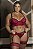 Cropped Trabalhado Em Renda, Calcinha Fio Dental com Perneira e Liga Plus Size - Imagem 6