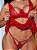 Conjunto 3 em 1 Liserie com sutiã, calcinha e saia Rubi Vermelho - Imagem 5