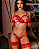 Conunto de Lingerie Super Sexy, Todo Aberto – Conforto e Qualidade da Marca Premiada de melhor Lingerie - Vermelha - Imagem 1