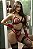Conjunto Lingerie De Renda Malícia Com Cinta-liga Luva Meia - Vermelho - Imagem 4