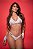 Conjunto Lingerie Rendado Com Fitas, Sutia, Calcinha E Luvas - Imagem 4
