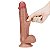 Protese Realistico Dupla Camada Densidade 24cm Ventosa Penis Pele Morena - Imagem 5