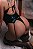 Espartilho Tiazinha 2025 Com Meia Arrastão Conjunto Lingerie - Imagem 5
