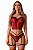 Conjunto Esposa Trofeu Renda Cropped E Calcinha Escrito Sua Puta - Imagem 1