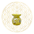 Rechaud e Aromatizador de Porcelana Esmaltada M - Amarelo - Imagem 1