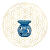 Rechaud e Aromatizador de Porcelana Esmaltada M - Azul - Imagem 1