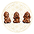Trio de Budas Sábios Cego | Surdo | Mudo - COBRE - Imagem 4