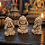Trio de Budas Sábios Cego | Surdo | Mudo - BEGE - Imagem 2