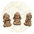 Trio de Budas Sábios Cego | Surdo | Mudo - BEGE - Imagem 4