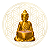 Estátua Buda Zen com Tigela - Dourado - Imagem 1