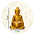 Estátua Buda Zen com Tigela - Dourado - Imagem 3