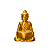 Estátua Buda Zen com Tigela - Dourado - Imagem 4