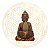 Estátua Buda Zen com Tigela - Cobre - Imagem 1