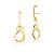Brinco 2 em 1 Ear Hook Vazado e Liso - Imagem 1
