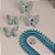 Colar Choker Riviera Azul Aqua 3 pontas 4mm ródio - Imagem 3