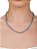 Colar Choker Riviera Azul Aqua 3 pontas 4mm ródio - Imagem 2