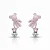 Brinco urso bear rosa duplo - Imagem 1