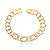 Pulseira elos grandes lisos e cravejados fecho quadrado - Imagem 1