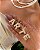 Colar com pingente de letras cravejada puffer rodio - Imagem 4